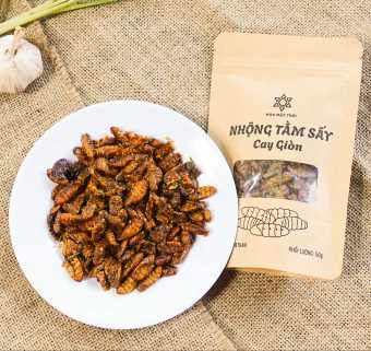 Nhộng tằm dâu sấy cay - Hoa Mặt Trời Farm