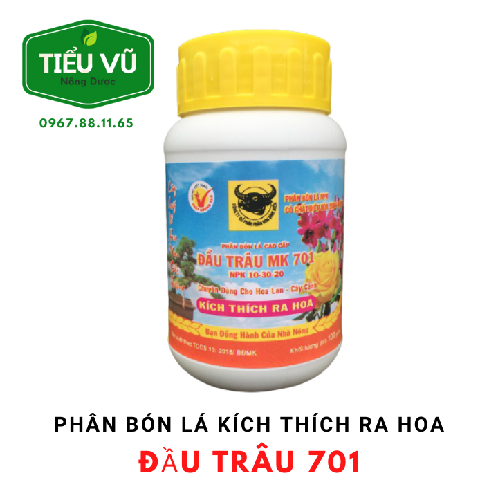 Phân bón Đầu Trâu 701 kích thích ra hoa 100gr