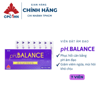 Viên đặt pH.BALANCE, hộp 7 viên (pH.BALANCE - The gynecological suppository, box containing 7 suppositories)