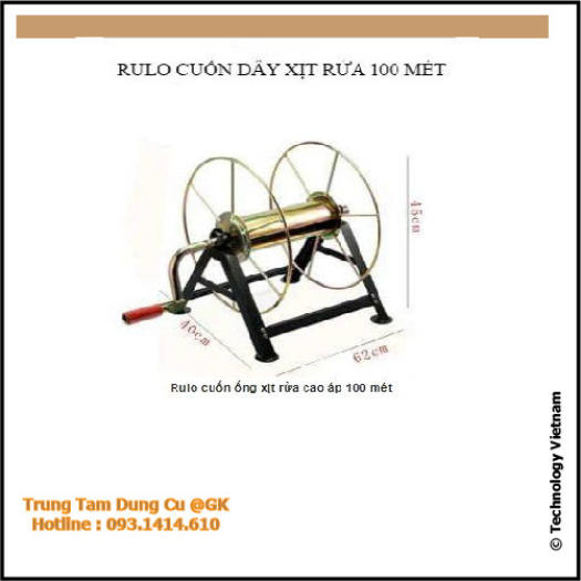 Rulo cuộn ống nước rulo cuốn dây phun xịt áp lực cao Trung Tâm Dụng Cụ @GK Shopconcachep