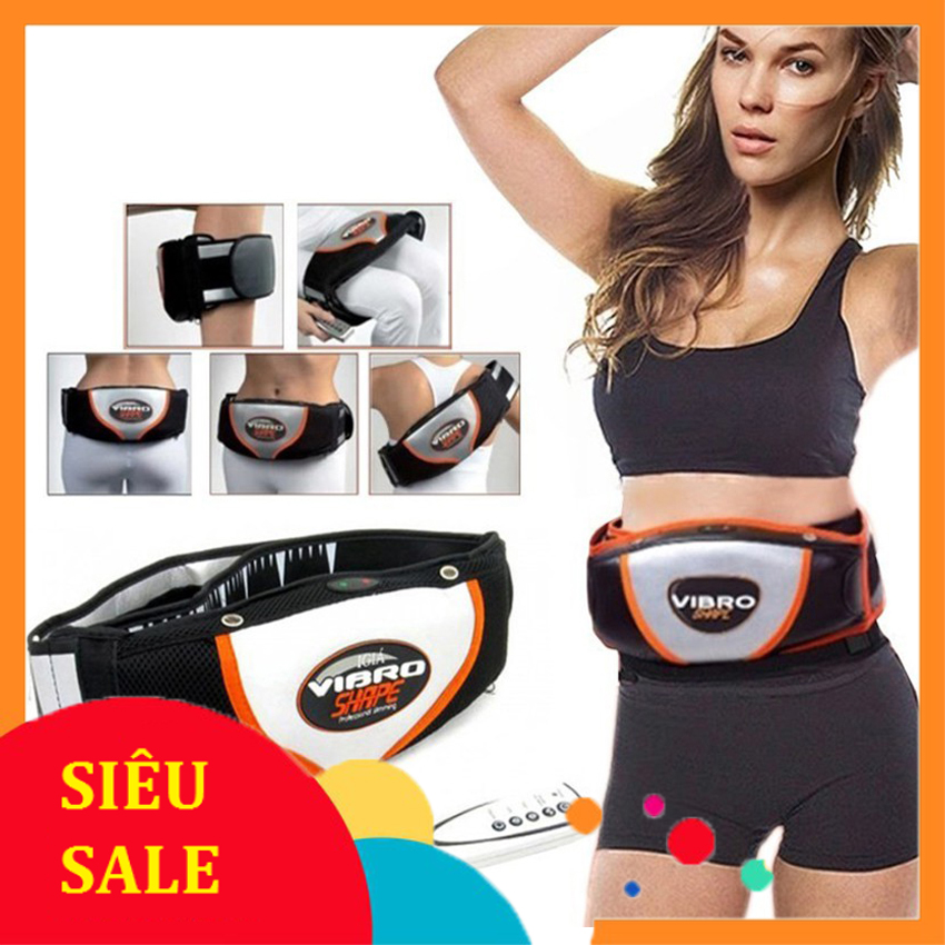 Đai massage rung nóng giảm béo vibro shape - đai massage giảm mỡ đùi , giảm mỡ bụng , giảm mỡ bắp tay [bảo hành 12 tháng)