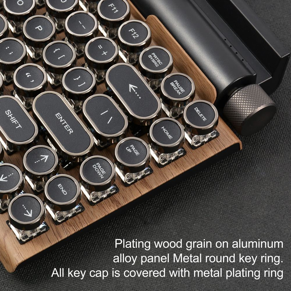 Bàn phím máy đánh chữ retro bàn phím cơ không dây bàn phím chơi game có đèn nền bluetooth 83 phím cho điện thoại mac máy tính bảng máy tính xách tay