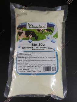 Bột sữa nguyên kem ít béo, nguyên liệu làm kẹo nougat