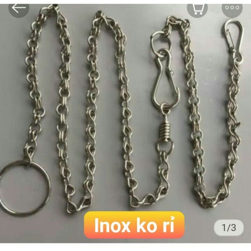 Dây xích chó mèo sắt xi loại tốt 1.5 mét - 2 mét / 2ly, 3ly, 4ly