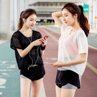 Áo Lưới Thể Thao GYM YOGA, Áo Lưới Đi Biển 2 Màu Đen Trắng Tại BĂP'S FASHION