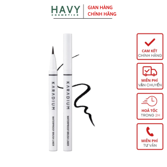 Bút Dạ Kẻ Mắt Karadium Waterproof Brush Liner Black