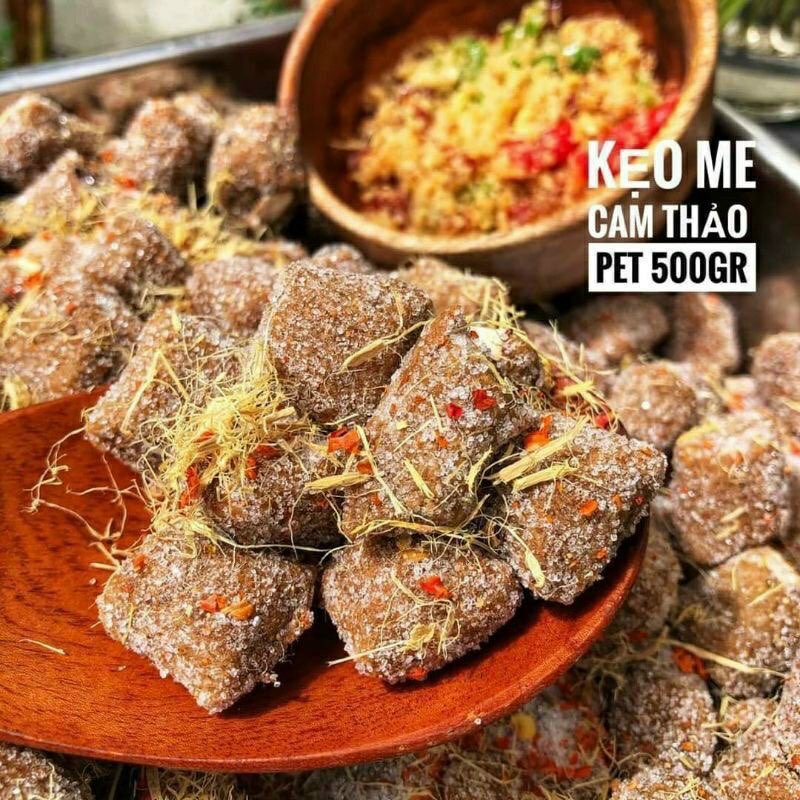 Kẹo me cam thảo chua chua cay cay- ăn vặt nhà làm- hộp 500 gram