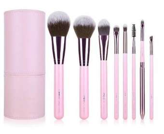 Cọ Trang Điểm OHMNIX Bộ 8 cây Cọ Trang Điểm Cao Cấp MSQ Piece Pink Brush Kit