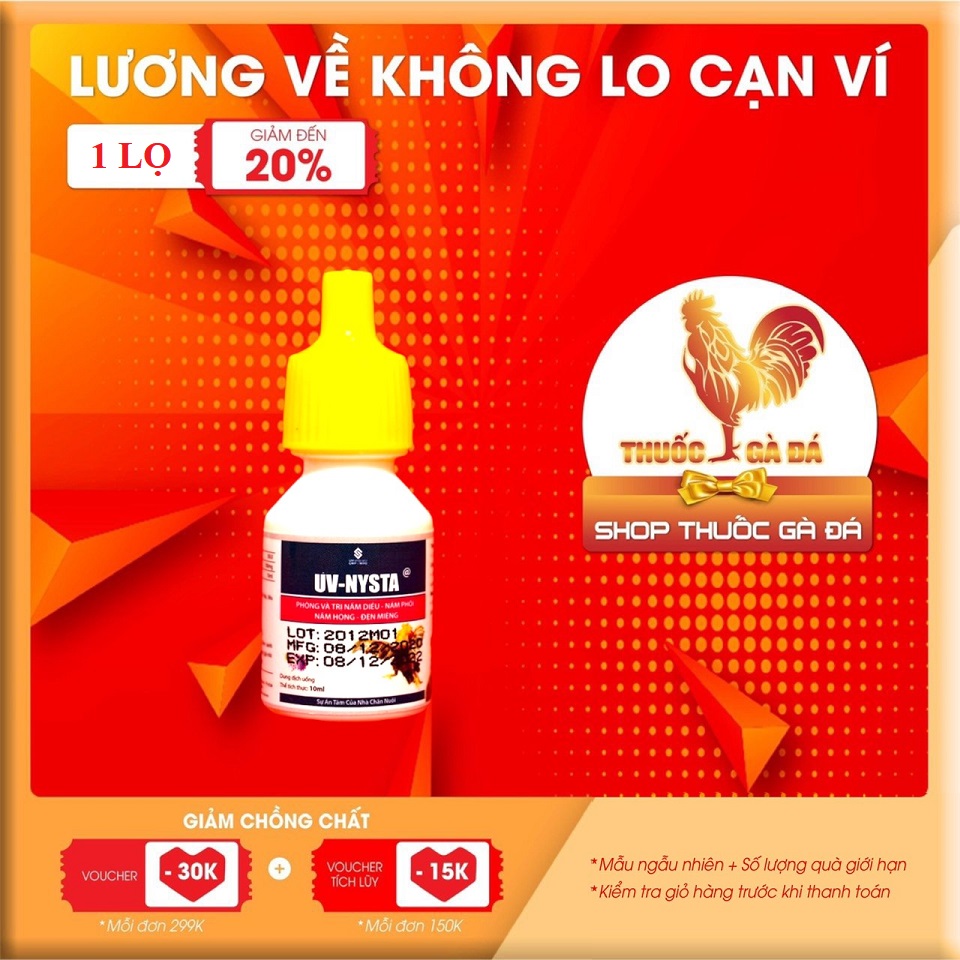 Uv - nysta nấm diều, nấm phổi, nấm họng, đẹn cho gà đá