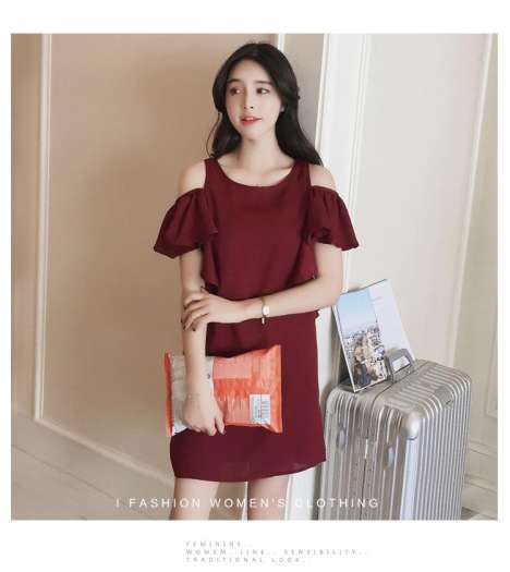 Đầm Suông Khoét Vai