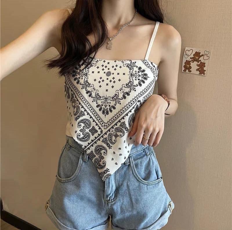 Áo 2 dây yếm thổ cẩm siêu xinh