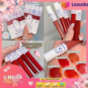 Set 5 cây son lì VONGEE thỏ bông trắng nội địa trung chính hãng | Bộ 5 Son Kem Lì Cây VONGEE Không Dính Cốc Set Son Kem Mịn Lì VONGEE Nội Địa Trung Siêu Lì | Set son 5 cây son kem bóng lì VONGEE Tiểu Con thỏ