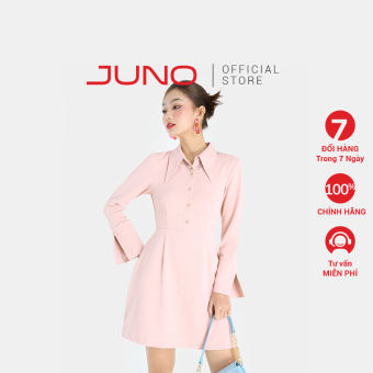 Đầm Sơ Mi Nữ Thời Trang JUNO Cổ To Dáng Mini JNDLU033