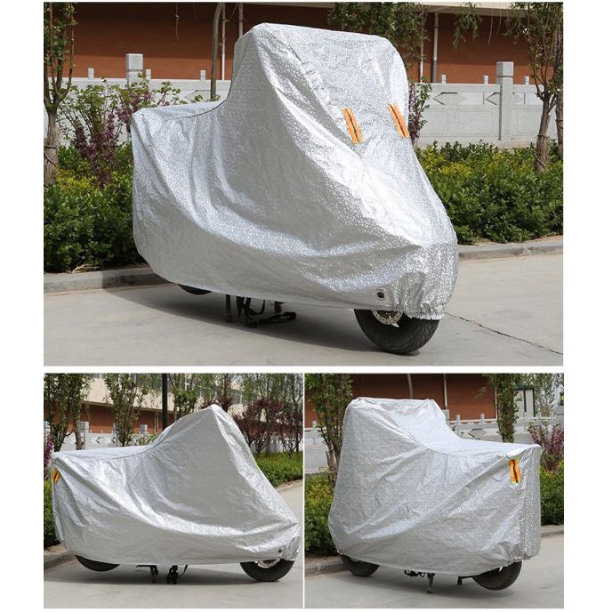 Áo Trùm Xe Bạt Trùm Xe Máy 3D Tráng Nhôm Cao Cấp Che Mưa Nắng Cách Nhiệt Chống Tia UV Tránh Phai Màu Xe