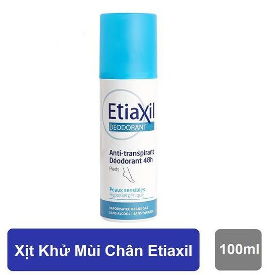 Xịt khử mùi hôi chân E.t.i.a.x.i.l. Deodorant Anti - transpirant chai 100ml của Pháp