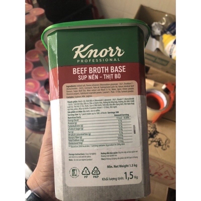 Súp nền thịt bò Knorr hũ 1,5kg