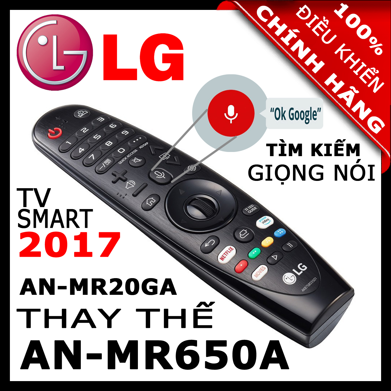 ĐIỀU KHIỂN Remote Tivi LG MR20GA thay thế MR19BA và MR18BA và MR650A có