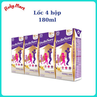 Lốc 4 hộp Sữa Pediasure 10+ Pha Sẵn 180ml dành cho trẻ từ 10 tuổi trở lên