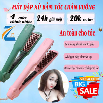 Máy dập phồng chân tóc chính hãng Zlife Z359, máy bấm dập xù gợn sóng tóc cao cấp, là duỗi ép thẳng tóc, dập xù chân vuông tạo nếp tự nhiên