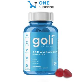 Kẹo dẻo Giảm căng thảng Cải thiện trí nhớ nhân sâm Ấn Độ Goli Ashwagandha 60 Viên