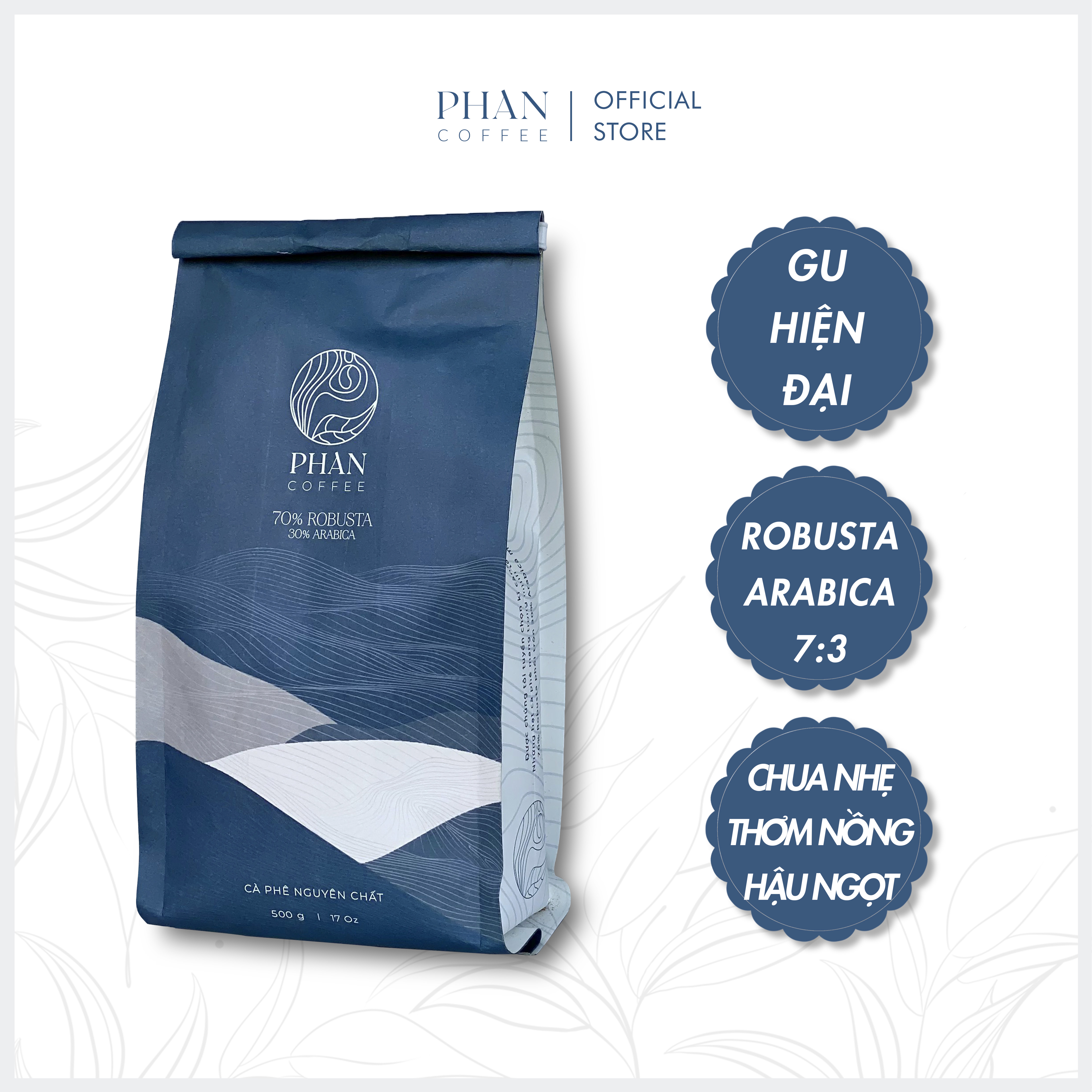 Cà phê Măng Đen Blend nguyên chất rang mộc gu Hiện Đại thơm quyến rũ hậu ngọt pha phin pha máy cold brew - Phan Coffee