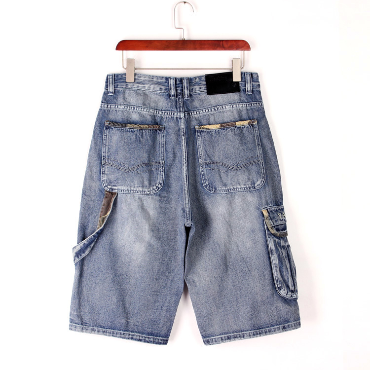 Mens Plus Size Loose Baggy Denim Short Men Jeans Fashion