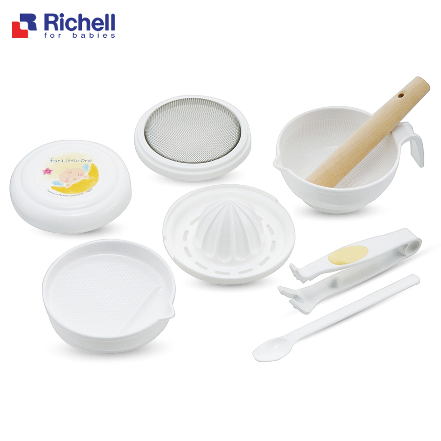 Bộ chế biến ăn dặm kiểu nhật richell rc53371
