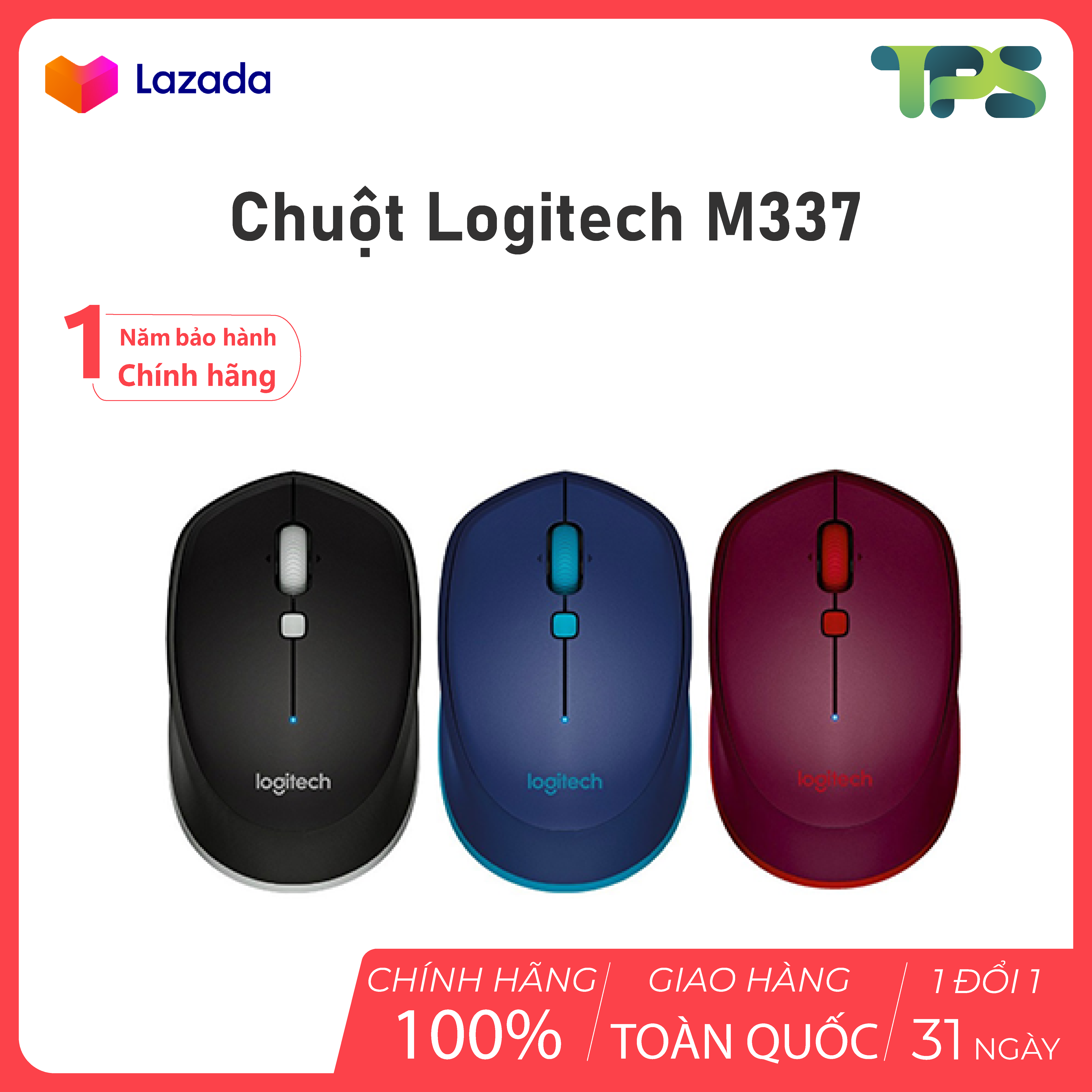 Chuột logitech m337 bluetooth dpi 1000 - hàng chính hãng bảo hành 1 năm