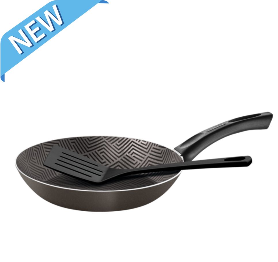 Tramontina Solar Stainless Steel Frying Pan Triple Bottom with Lid and Handle 24 cm 3.3 L 62500240