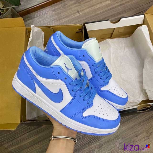 Giày Thể Thao Jordan Đen Xanh Paris Cổ Thấp , Giày Jordan 2 màu bán chạy giá rẻ