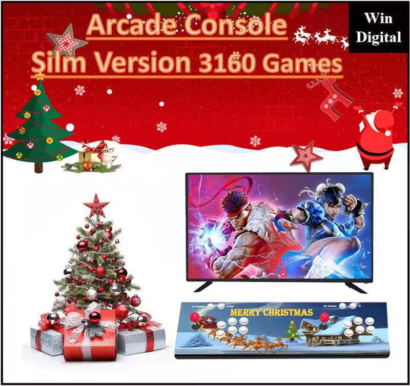 Ready Stocks Pandora 9s Arcade Game Console Christmas Design Christmas Gift New Game Box 9 3160 In 1 Arcade Game Acrylic Console 2 Players Joystick Stick Controller Console Hdmi Lazada Singapore