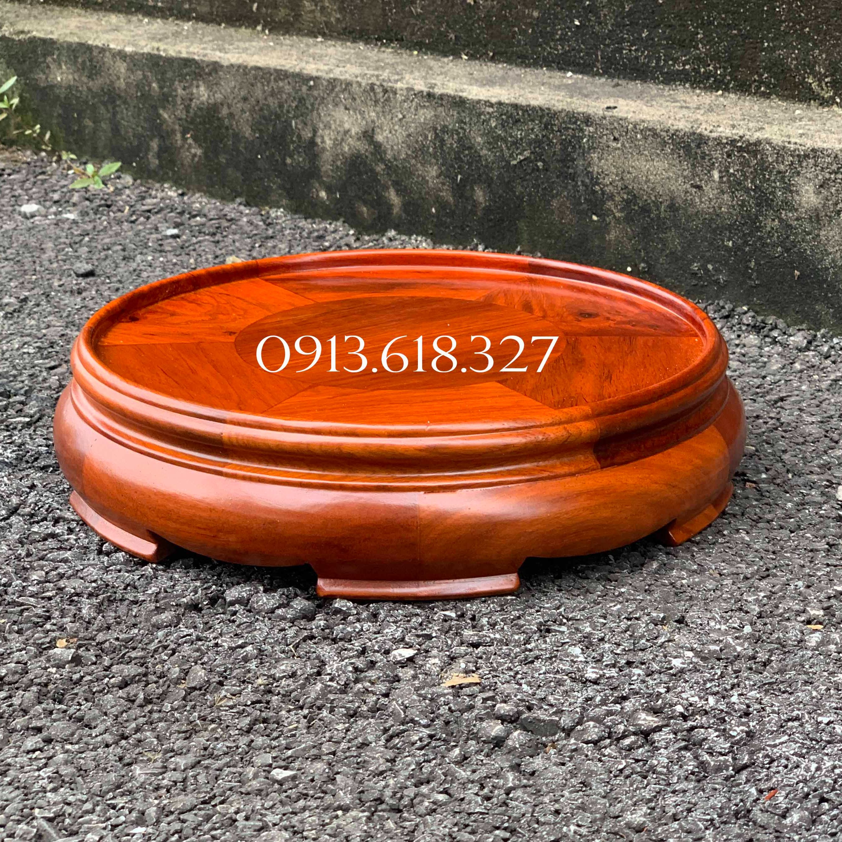 Đôn không chân 6cm-Kỷ tròn Chân để bát hương tròn gỗ hương