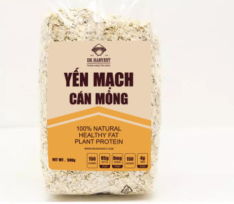 Yến mạch cán dẹt cho bé ăn dặm DK Harvest nhập khẩu Úc - túi 500g, yến mạch nguyên hạt, yến mạch nguyên hạt cán dẹt, ngũ cốc giảm cân hiệu quả, yến mạch giảm cân, yến mạch cán dẹp, hat nấu sữa