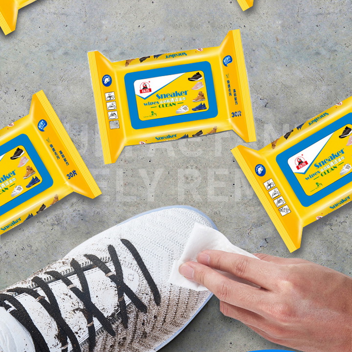 Hộp 30 khăn giấy ướt lau giày hàn quốc sneaker wipes