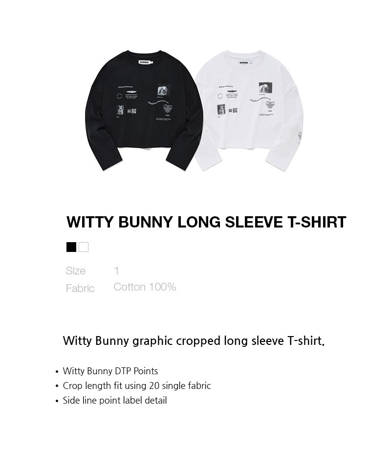 ◆KIRSH◆WITTY BUNNY GRAPHIC LONG SLEEVE T-SHIRT KIRSH] WITTY BUNNY LONG SLEEVE T-SHIRT |22AW | | Lazada.co.th
