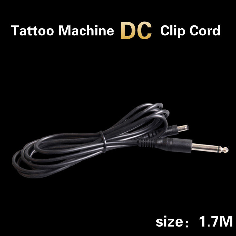 Cáp hình xăm 1.7m giao diện dây dc máy xăm bền móc kẹp dây phụ kiện nguồn điện hình xăm