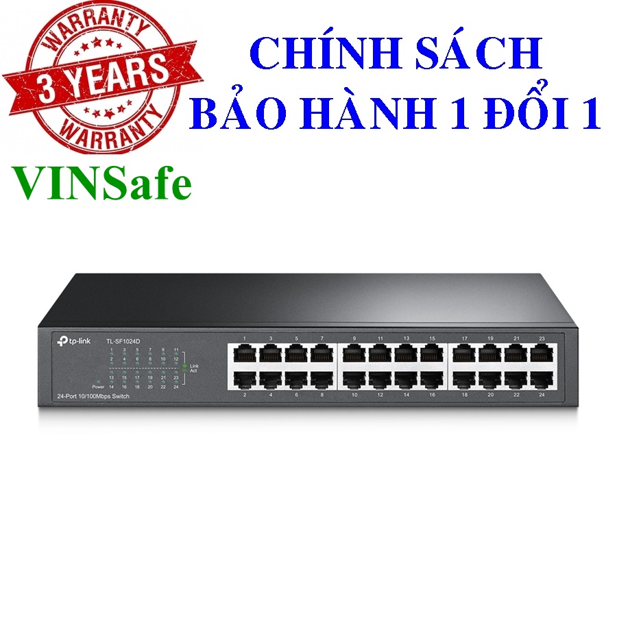Switch 10/100mbps 24 port tp-link - tl-sf1024d - tem fpt phân phối