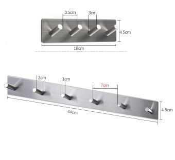 Thanh treo quần áo Decor INOX SUS304 dán tường keo 3M không cần khoan - Móc INOX Chéo