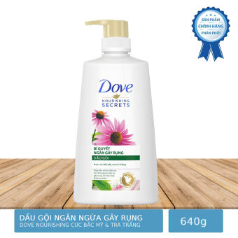 Dầu Gội Dove Bí Quyết Ngăn Gãy Rụng Hương Cúc Bắc Mỹ Và Trà Trắng 640g
