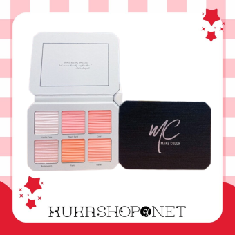 Bảng phấn má hồng MC Make Color 6 ô - 2 ô nhũ highlight tiện lợi