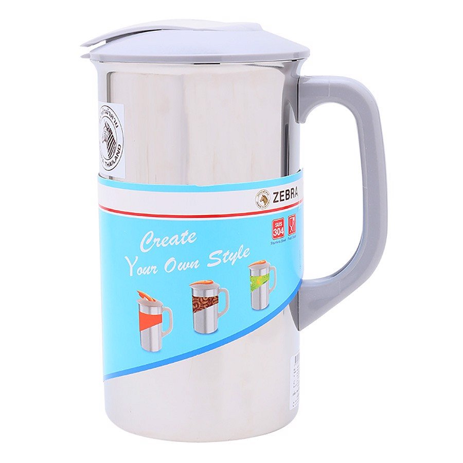 Ca nước inox 304 zebra zelect thái lan - nắp nhựa an toàn 1.9l cao cấp