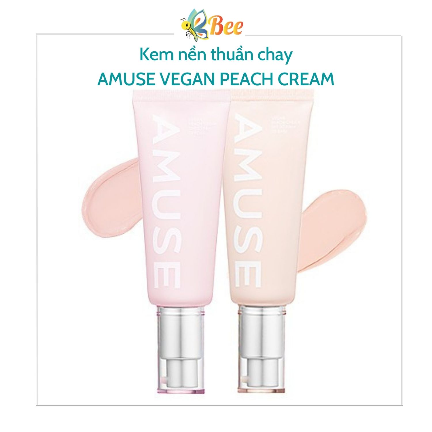Kem nền thuần chay amuse vegan peach cream