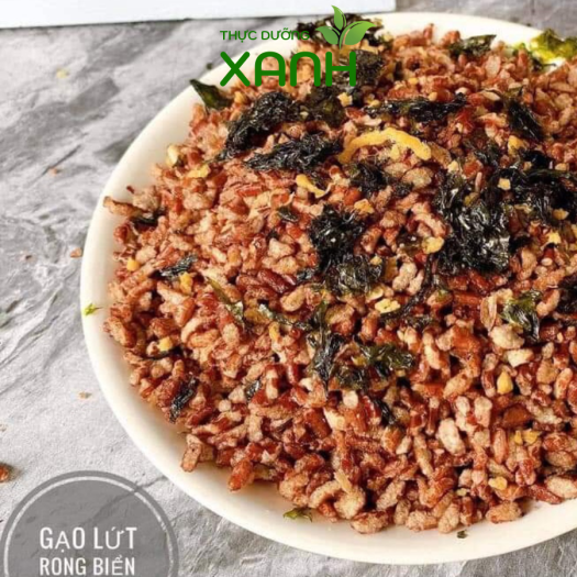 250Gr Gạo Lứt Sấy Rong Biển, Cốm Gạo Lứt / Gạo Lứt Rang - Thực Dưỡng Xanh