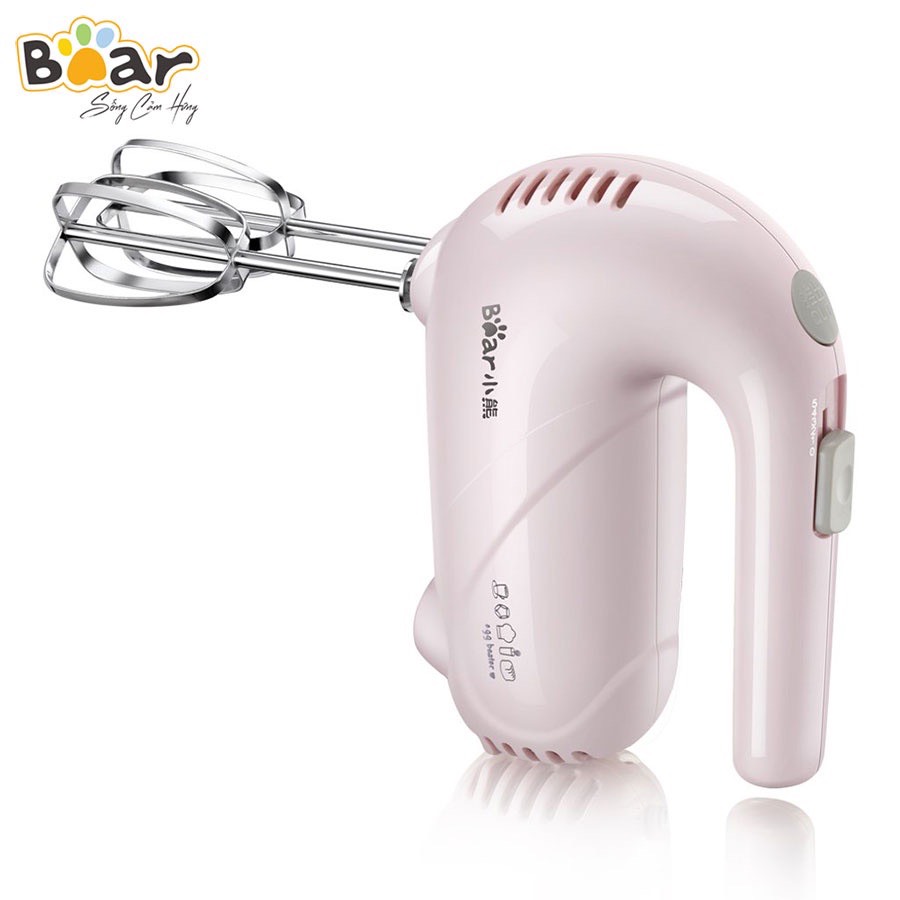 Máy đánh trứng máy đánh kem cầm tay Bear DDQ-A01G1 màu hồng chính hãng