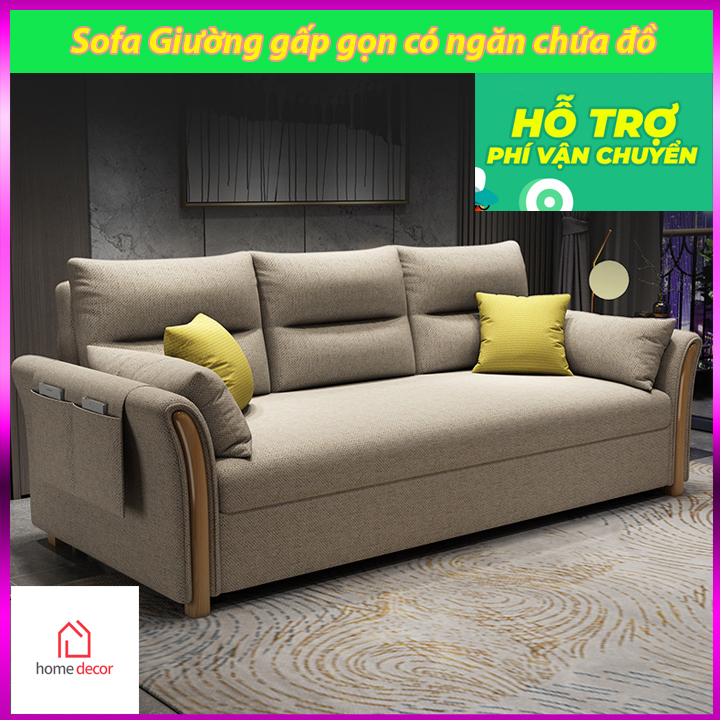 Giường sofa gấp gọn thông minh thành ghế sofa – giường ngủ thông minh m026