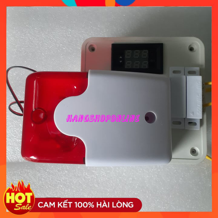 Bộ còi hú báo động có đèn nhắc quên đóng cửa