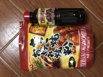 Combo bột bánh takoyaki 400g + xốt takoyaki , bột bánh và xốt bánh xèo nhật , bánh bạch tuộc