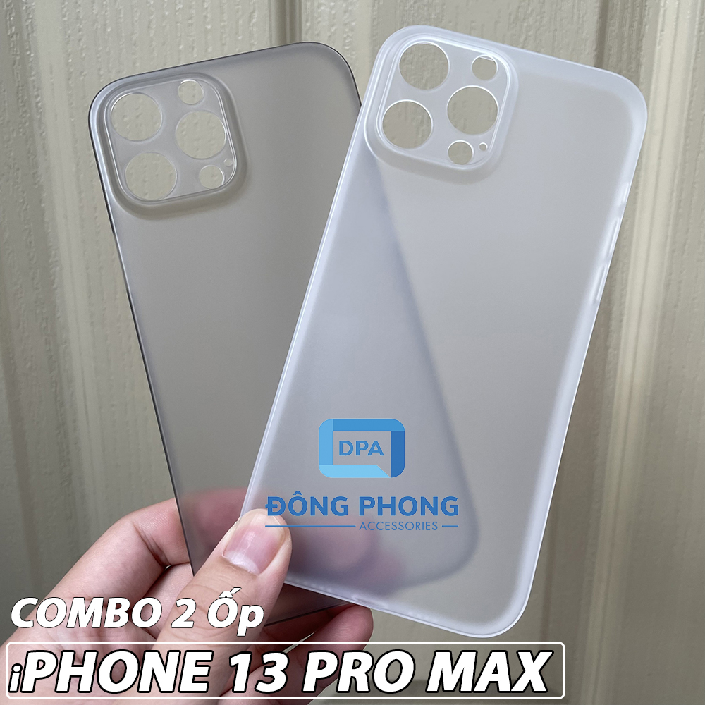 Combo 2 ốp lưng trong nhám unibody iphone 13 pro max siêu mỏng