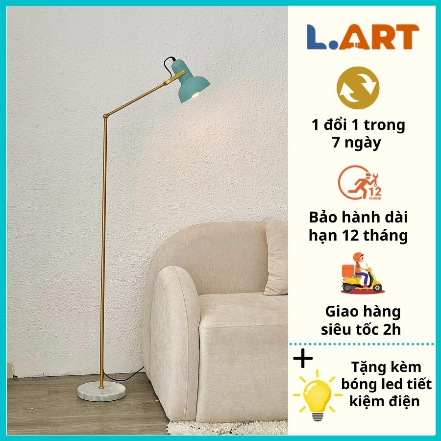 Đèn cây đứng đèn làm việc cho phòng khách sơn vàng tĩnh điện điều chỉnh nâng hạ chụp đèn DCLA004