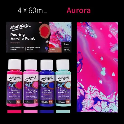 4x60ML Per Pack Mont Marte Premium Pouring Acrylic Paint Fluid Acrylic Paint Art Supplies (7)